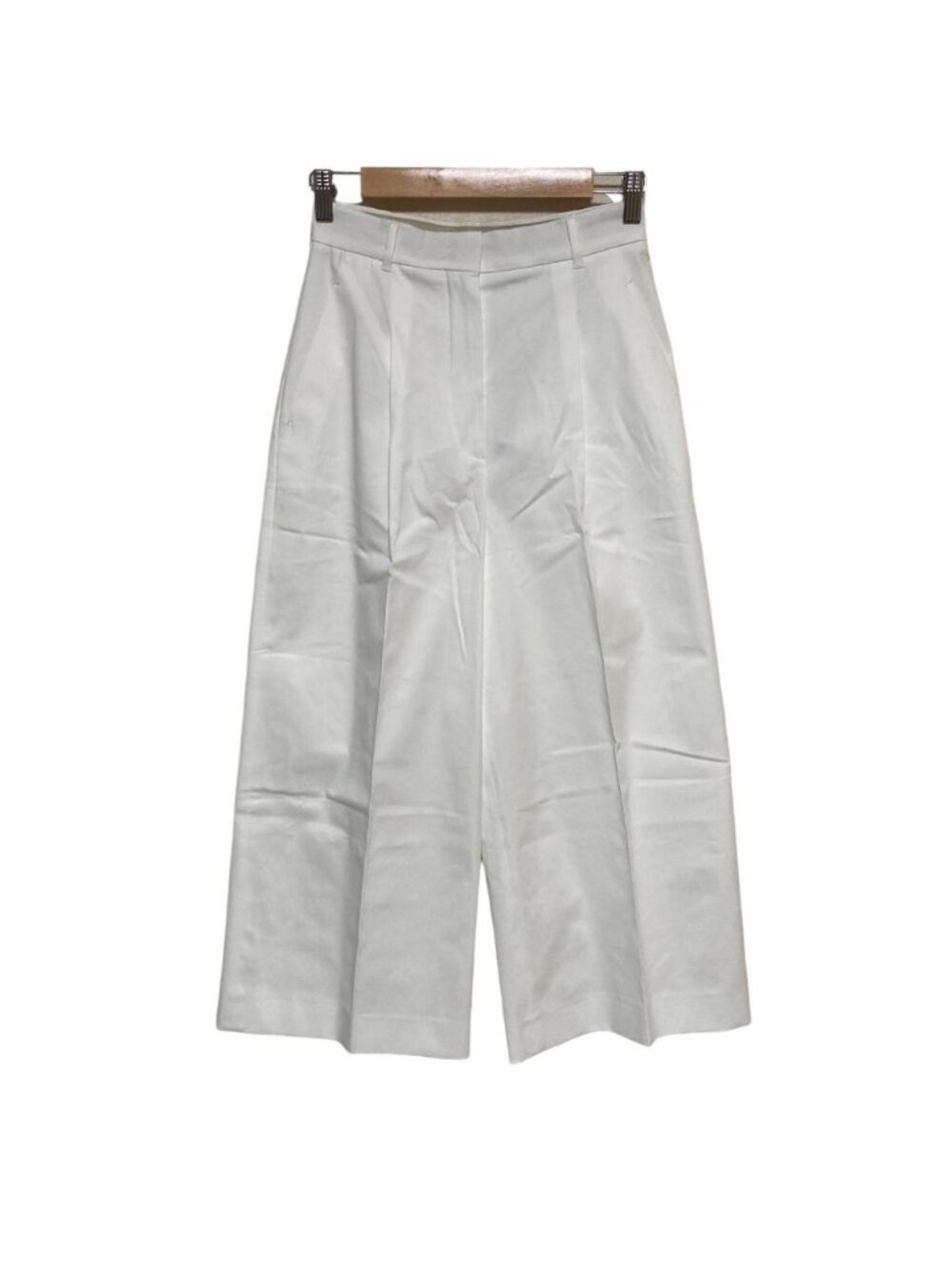 Max Mara Studio Msttequila Cropped Wide Pants White 36